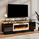 LEMBERI 70&80 Inches Fireplace TV Stand for TVs up to 80 Inches Console