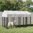 LEMBERI 8x4x4 Outside Dog Kennel with Roof for Large Dogs
