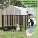 LEMBERI 8x4x4 Outside Dog Kennel with Roof for Large Dogs