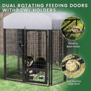 LEMBERI 8x4x4 Outside Dog Kennel with Roof for Large Dogs