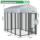 LEMBERI 8x4x6 FT Outdoor Dog Kennel for Large Dogs PLB02