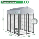 LEMBERI 8x4x6 FT Outdoor Dog Kennel for Large Dogs PLB02