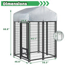 LEMBERI 8x4x6 FT Outdoor Dog Kennel for Large Dogs PLB02