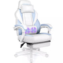 LEMBERI Big and Tall Gaming Chair 400lb Capacity, Heavy-Duty Office Chair with Reinforced Footrest, Wide Seat High Back PC Desk Chair with Linkage Armrests, Thickened Steel Frame, PU Leather