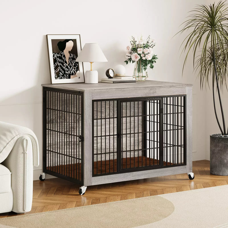 LEMBERI Dog Crate Furniture with Cushion