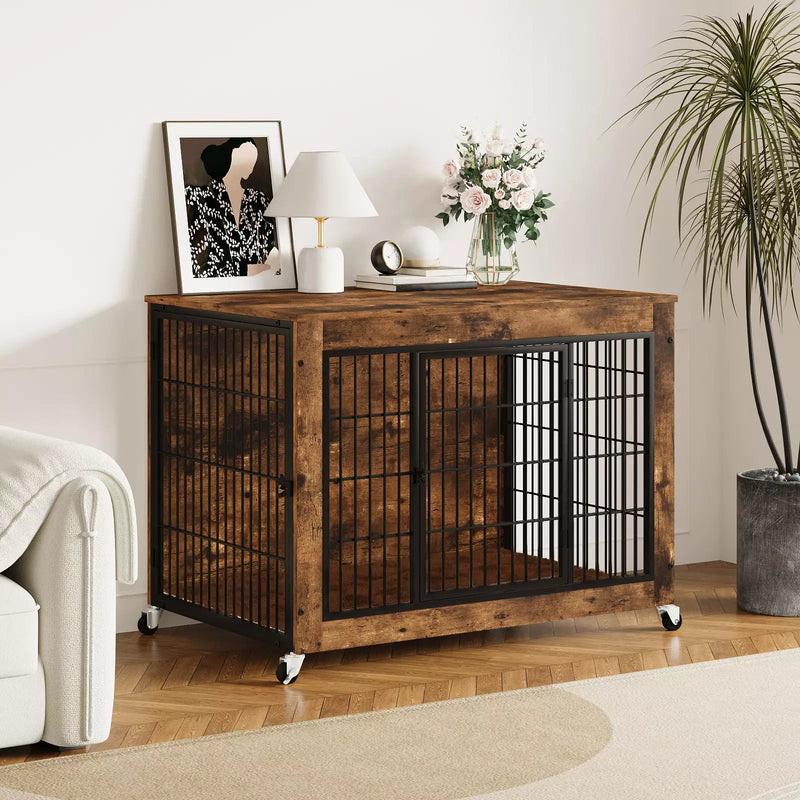 LEMBERI Dog Crate Furniture with Cushion