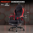 LEMBERI Gaming Chair, Fabric Big and Tall Video Game Chairs for Adults with Footrest,Racing Style Ergonomic Computer Gamer Chair with Headrest and Lumbar Support