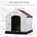 LEMBERI Indoor/Outdoor Durable Dog House with Air Vents and Elevated Floor DH01