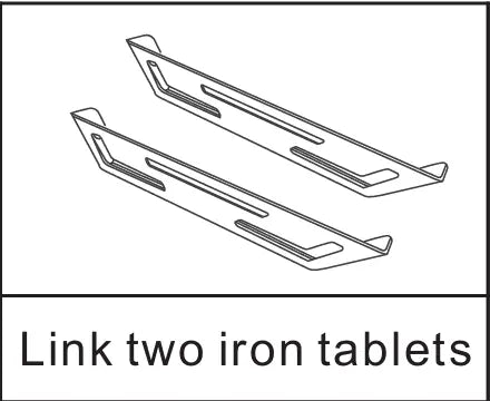 Link two iron tablets of 40-inch gaming desks