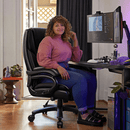 OFIKA Heavy Duty Big and Tall Office Chair, 500LBS High Back PU Leather Executive Chair OFC07