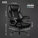 OFIKA Heavy Duty Big and Tall Office Chair, 500LBS High Back PU Leather Executive Chair OFC07
