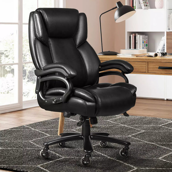 OFIKA Heavy Duty Big and Tall Office Chair, 500LBS High Back PU Leather Executive Chair OFC07