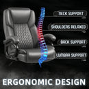 OFIKA Heavy Duty Big and Tall Office Chair, 500LBS High Back PU Leather Executive Chair OFC07