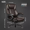 OFIKA Heavy Duty Big and Tall Office Chair, 500LBS High Back PU Leather Executive Chair OFC07