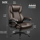 OFIKA Heavy Duty Big and Tall Office Chair, 500LBS High Back PU Leather Executive Chair OFC07