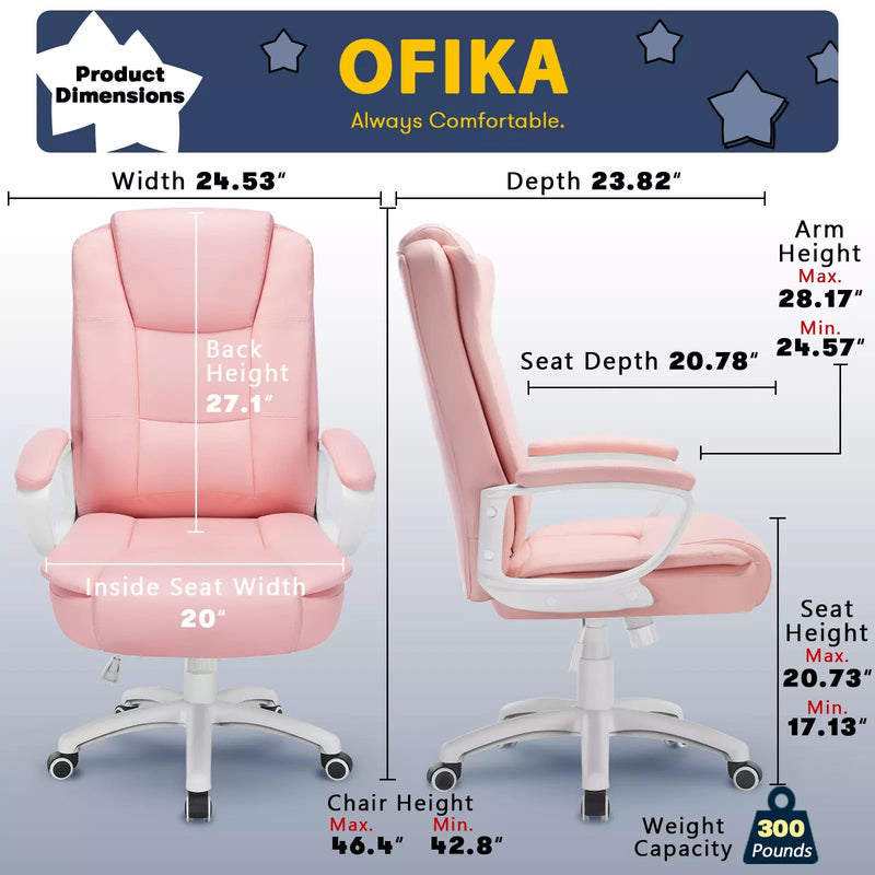 Ofika OFIKA High Back Heavy Duty Executive Leather Office Chair