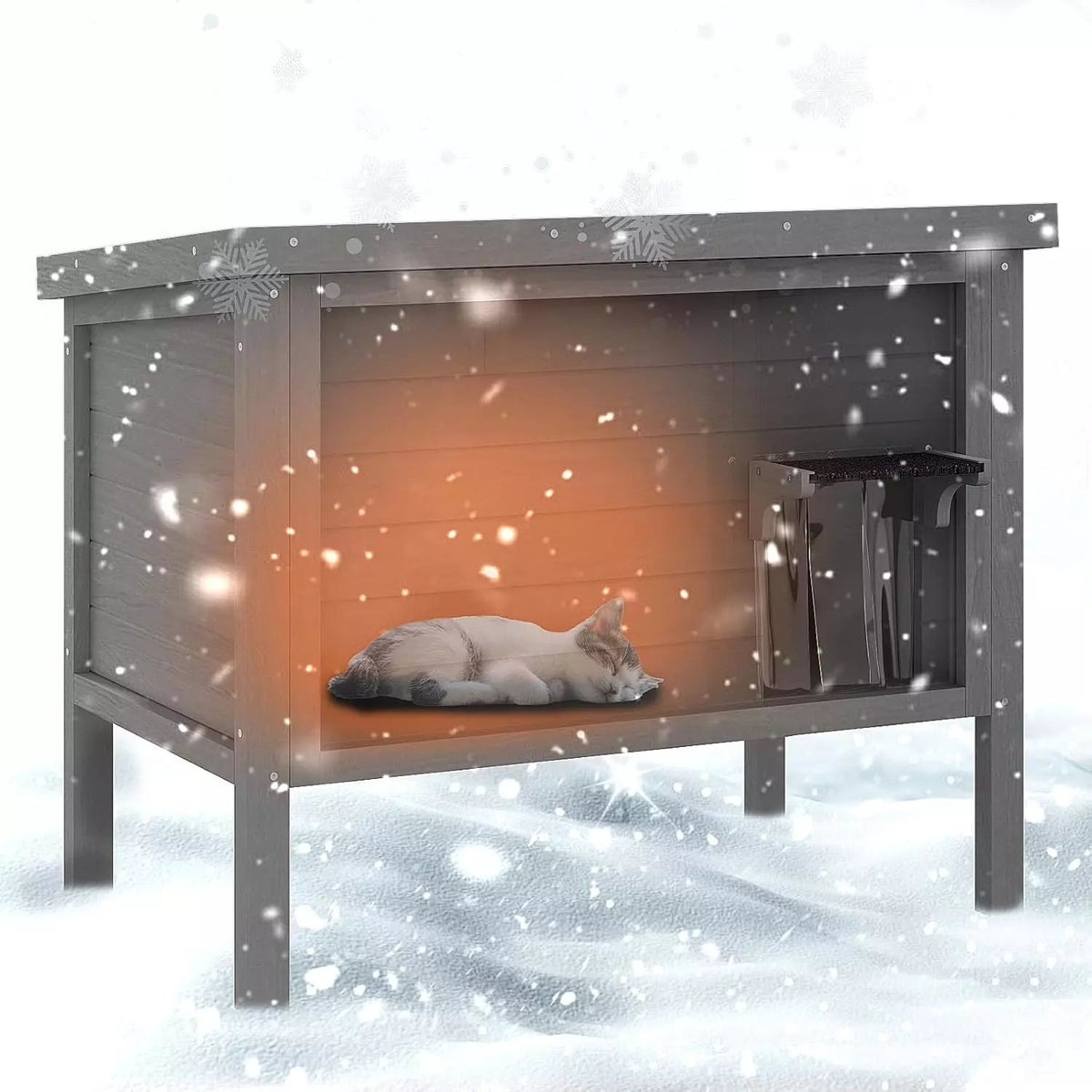 Insulated outdoor cat shelter best sale