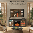 WALEAF 58 Inches Fireplace TV Stand with 18''Fireplace