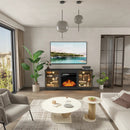 WALEAF 58 Inches Fireplace TV Stand with 18''Fireplace