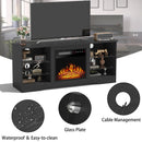WALEAF 58 Inches Fireplace TV Stand with 18''Fireplace