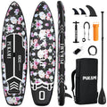 PUKAMI 11.1' Inflatable Stand Up Paddle Board with Premium SUP Accessories, 450lbs Extra Wide Stand Up Paddleboard for Youth/Adults of All Skill Levels, Non-Slip EVA Deck Blow Up Paddleboards