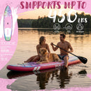 PUKAMI 11.1' Inflatable Stand Up Paddle Board with Premium SUP Accessories, 450lbs Extra Wide Stand Up Paddleboard for Youth/Adults of All Skill Levels, Non-Slip EVA Deck Blow Up Paddleboards