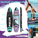 PUKAMI 11.1' Inflatable Stand Up Paddle Board with Premium SUP Accessories, 450lbs Extra Wide Stand Up Paddleboard for Youth/Adults of All Skill Levels, Non-Slip EVA Deck Blow Up Paddleboards
