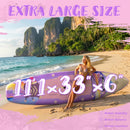 PUKAMI 11.1' Inflatable Stand Up Paddle Board with Premium SUP Accessories, 450lbs Extra Wide Stand Up Paddleboard for Youth/Adults of All Skill Levels, Non-Slip EVA Deck Blow Up Paddleboards