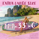 PUKAMI 11.1' Inflatable Stand Up Paddle Board with Premium SUP Accessories, 450lbs Extra Wide Stand Up Paddleboard for Youth/Adults of All Skill Levels, Non-Slip EVA Deck Blow Up Paddleboards