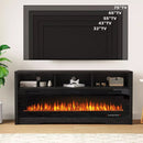 BOSSIN 65 inches Fireplace TV Stand for TVs Up to 75" TV with 60" Electric Fireplace
