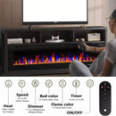 BOSSIN 65 inches Fireplace TV Stand for TVs Up to 75" TV with 60" Electric Fireplace