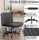 WALEAF Criss Cross Chair with Wheels,Armless Cross Legged Office Desk Chair