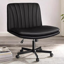 WALEAF Criss Cross Chair with Wheels,Armless Cross Legged Office Desk Chair