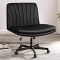 PUKAMI Criss Cross Chair with Wheels,Armless Cross Legged Office Desk Chair