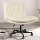 PUKAMI Criss Cross Chair with Wheels,Armless Cross Legged Office Desk Chair