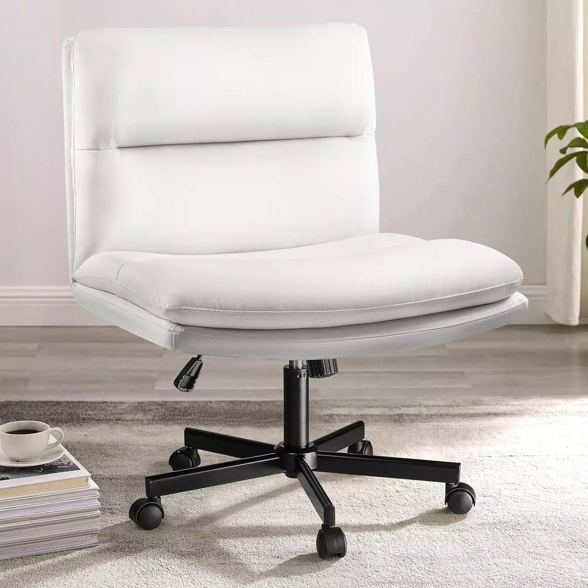 Criss Cross Chair Amazon Armless Chairs Yaheetech Wide Criss Cross Chair With No Wheels —