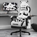 PUKAMI Gaming Chair with Cat Ears and Cat Paw Cushion Pillow