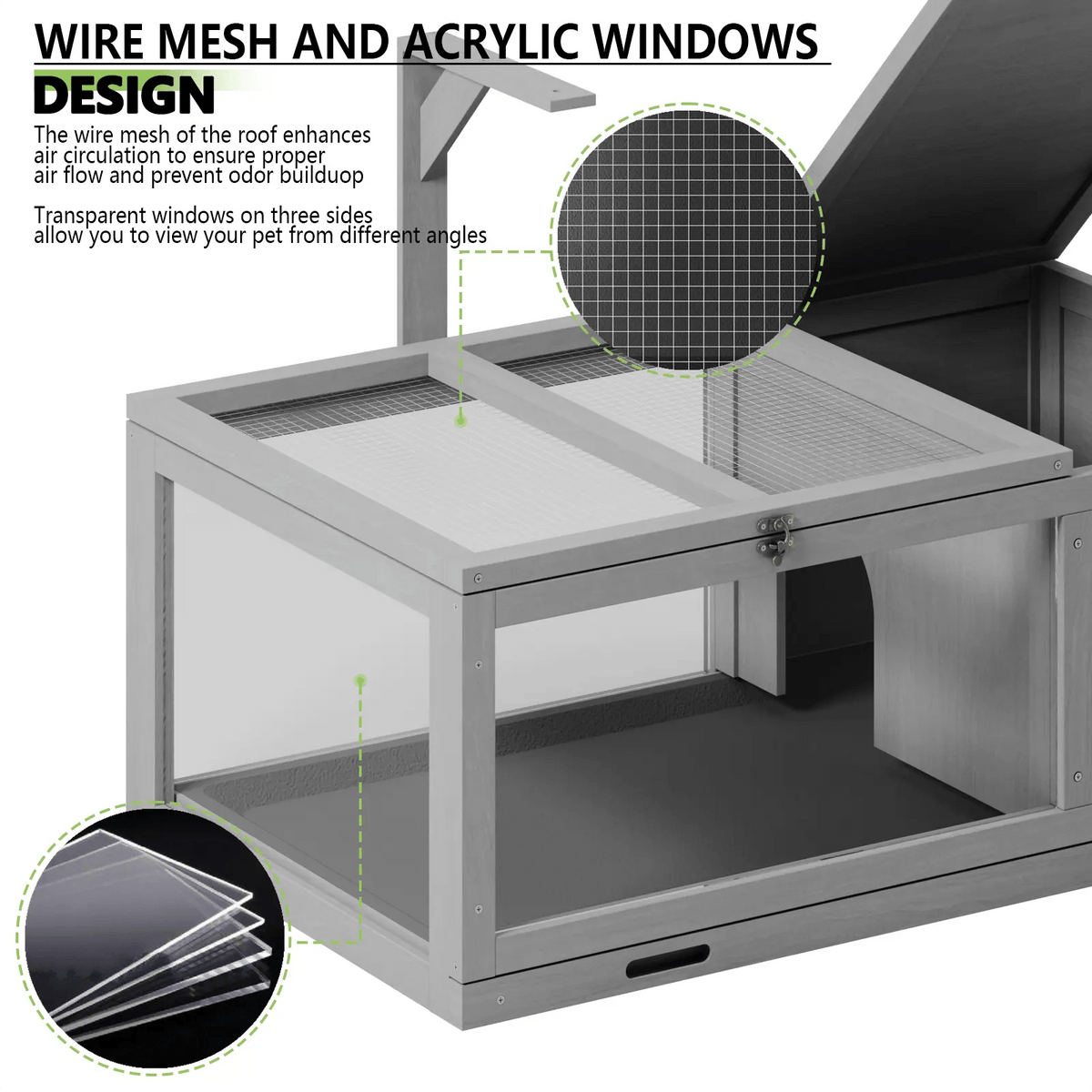 WALEAF Turtle Cage Reptile Terrarium with Lamp Holder