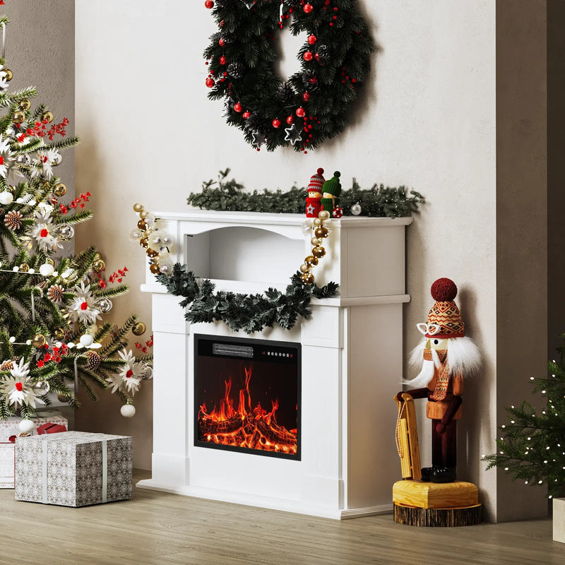 Vitesse 43" Electric Fireplace with Mantel, 23 inch Electric Fireplace Insert