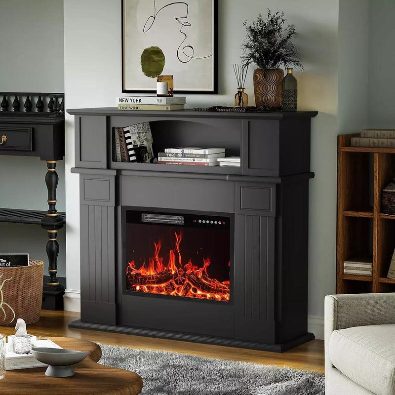 Vitesse 43" Electric Fireplace with Mantel, 23 inch Electric Fireplace Insert