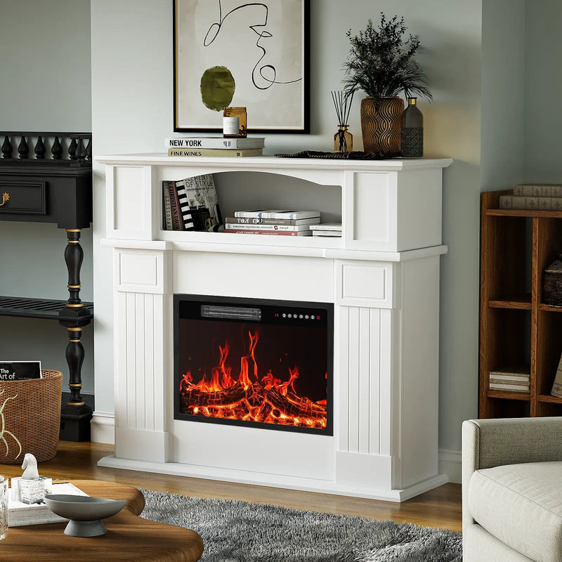 Vitesse 43" Electric Fireplace with Mantel, 23 inch Electric Fireplace Insert