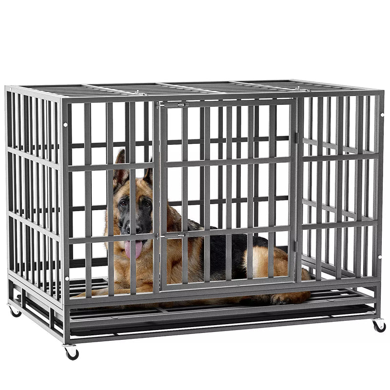 VITESSE 48/38 inch Heavy Duty Indestructible Metal Dog Crate DC01