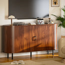 VITESSE 55" Wood Buffet Sideboard Cabinet with Storage, Mid-Century Modern Coffee Bar Cabinet