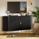 VITESSE 55" Wood Buffet Sideboard Cabinet with Storage, Mid-Century Modern Coffee Bar Cabinet