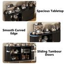 VITESSE 55" Wood Buffet Sideboard Cabinet with Storage, Mid-Century Modern Coffee Bar Cabinet