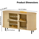 VITESSE 55" Wood Buffet Sideboard Cabinet with Storage, Mid-Century Modern Coffee Bar Cabinet