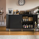 VITESSE 55" Wood Buffet Sideboard Cabinet with Storage, Mid-Century Modern Coffee Bar Cabinet