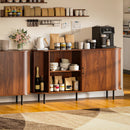 VITESSE 55" Wood Buffet Sideboard Cabinet with Storage, Mid-Century Modern Coffee Bar Cabinet