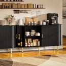 VITESSE 55" Wood Buffet Sideboard Cabinet with Storage, Mid-Century Modern Coffee Bar Cabinet