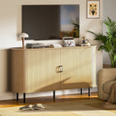 VITESSE 55" Wood Buffet Sideboard Cabinet with Storage, Mid-Century Modern Coffee Bar Cabinet